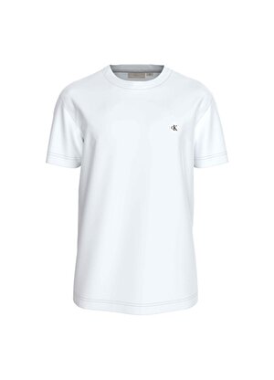 Calvin Klein Jeans Düz Beyaz Erkek T-Shirt J30J325268YAF