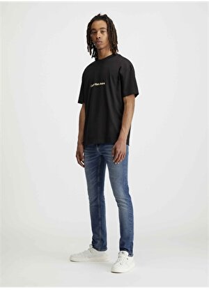 Calvin Klein Jeans Düz Siyah Erkek T-Shirt J30J325492BEH