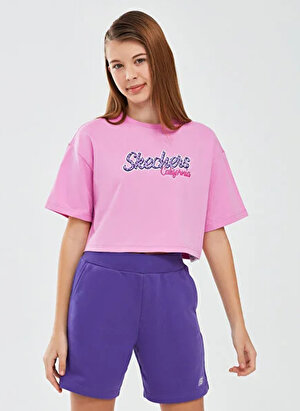 Skechers Kız Çocuk T-Shirt SK241040-590-Graphic Tee G Shrt Slv