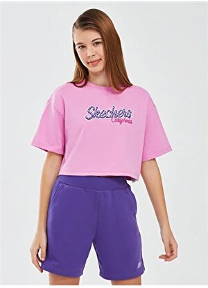 Skechers Kız Çocuk T-Shirt SK241040-590-Graphic Tee G Shrt Slv