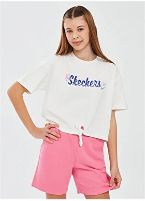 Skechers Kız Çocuk T-Shirt SK241045-102-Graphic Tee G Shrt Slv