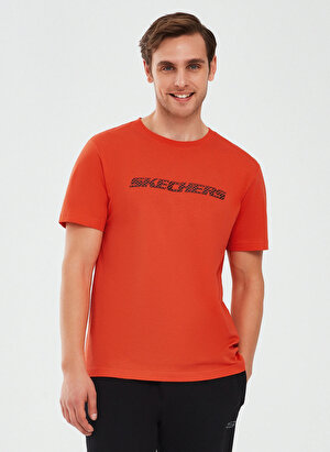 Skechers Turuncu Erkek Bisiklet Yaka Regular Fit T-Shirt S212960-700 Graphic  M 