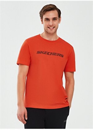 Skechers Turuncu Erkek Bisiklet Yaka Regular Fit T-Shirt S212960-700 Graphic  M 