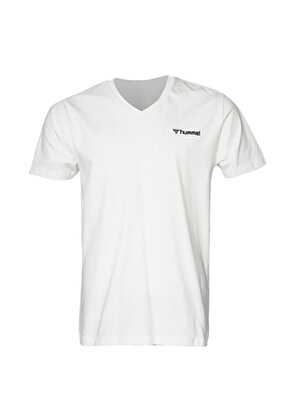 Hummel Beyaz Slim Fit Erkek T-Shirt 911641-9003 HMLKAISE  