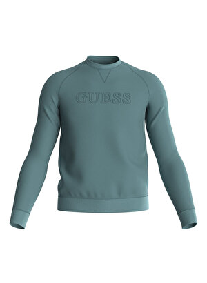 Guess Yeşil Erkek Bisiklet Yaka Sweatshirt Z2YQ27K9V31G7GE-ALDWIN 