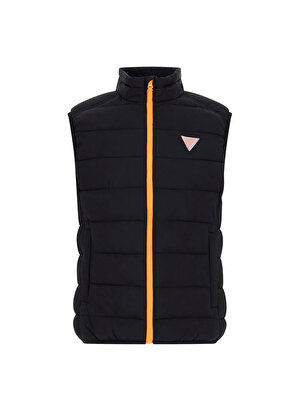 Guess Siyah Erkek Dik Yaka Yelek Z4RL02WFW40JBLK-DALACH QUILTED VEST 