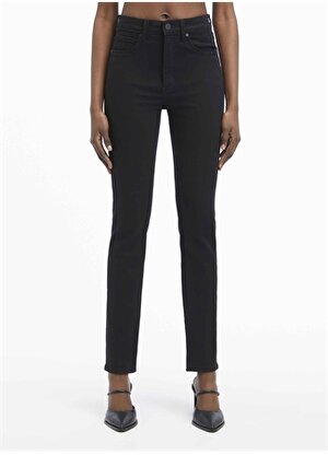 Calvin Klein HIGH RISE SKINNY INFINITE BLACK Yüksek Bel Skinny Paça Normal Siyah Kadın Denim Pantolon 