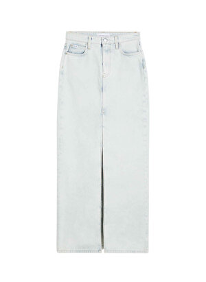 Calvin Klein Jeans Normal Bel Açık Mavi Kadın Denim Etek J20J2224891AA