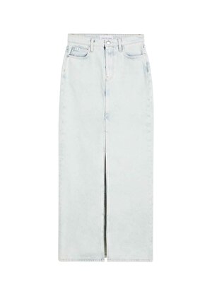 Calvin Klein Jeans Normal Bel Açık Mavi Kadın Denim Etek J20J2224891AA