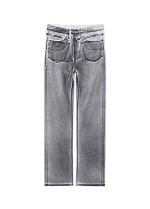 Calvin Klein Jeans Yüksek Bel Düz Paça Normal Gri Kadın Denim Pantolon J20J2224531A4