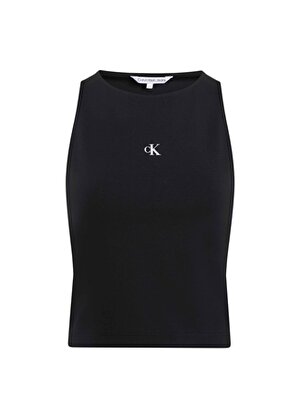 Calvin Klein Jeans Yuvarlak Yaka Düz Siyah Kadın Atlet J20J223107BEH