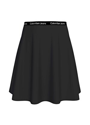 Calvin Klein Jeans Yüksek Bel Siyah Kadın Düz Kısa Etek J20J223143BEH