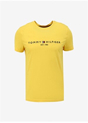 Tommy Hilfiger Bisiklet Yaka Sarı Erkek T-Shirt MW0MW11797
