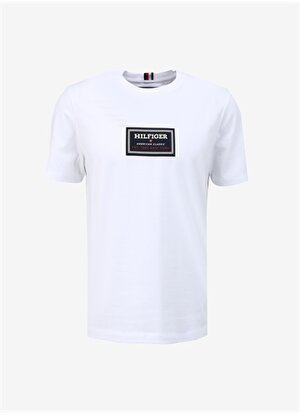Tommy Hilfiger Bisiklet Yaka Beyaz Erkek T-Shirt MW0MW34391