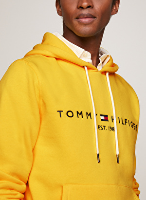 Tommy Hilfiger Kapüşon Yaka Sarı Erkek Sweatshırt MW0MW11599