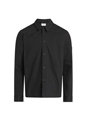 Calvin Klein Slim Fit Düğmeli Yaka Siyah Erkek Gömlek K10K112315BEH