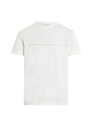 Calvin Klein Bisiklet Yaka Beyaz Erkek T-Shirt K10K112516YAH