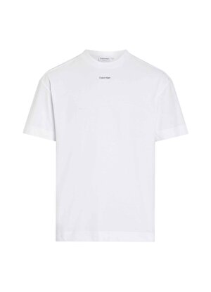 Calvin Klein Bisiklet Yaka Beyaz Erkek T-Shirt K10K112487YAF