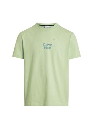Calvin Klein Bisiklet Yaka Yeşil Erkek T-Shirt K10K112489LJ4