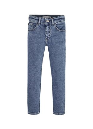 Calvin Klein  DAD ESSENTIAL BLUE Normal Bel İndigo Erkek Denim Pantolon