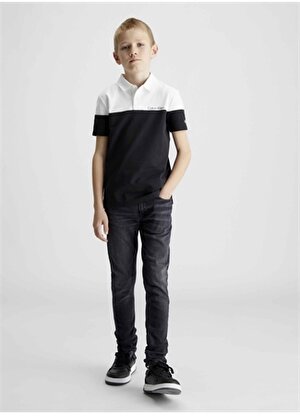 Calvin Klein SKINNY OPTIC BLACK Normal Bel Siyah Erkek Denim Pantolon