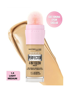 Maybelline New York Instant Perfector Glow 4 Etki 1 Arada Fondöten- 1,5 Fair Light