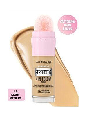 Maybelline New York Instant Perfector Glow 4 Etki 1 Arada Fondöten- 1,5 Fair Light