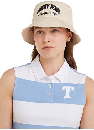 Tommy Jeans Bej Kadın Şapka TJW HOT SUMMER BUCKET HAT