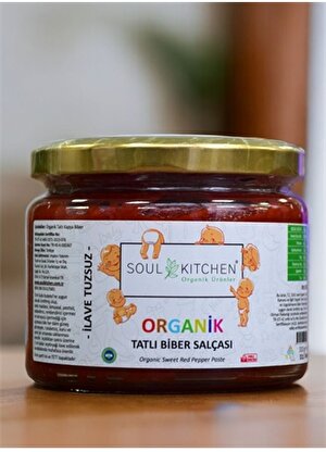Soul Kitchen Organik Bebek Tatlı Biber Salçası 310 gr