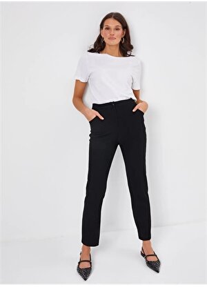 Faik Sönmez Normal Bel Standart Siyah Kadın Pantolon U68519