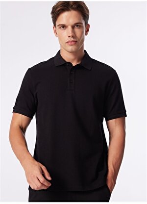 Network Siyah Erkek Slim Fit Polo T-Shirt 1090399