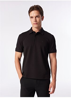 Network Siyah Erkek Slim Fit Polo T-Shirt 1091135