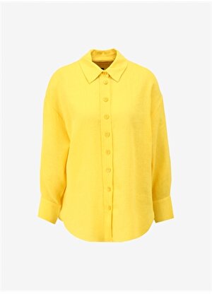 Network Geniş Fit Gömlek Yaka Sarı Kadın Gömlek 1091218