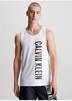 Calvin Klein Bisiklet Yaka Beyaz Erkek T-Shirt KM0KM00997YCD