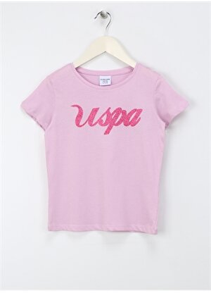 U.S. Polo Assn. Pembe Kız Çocuk T-Shirt RAIN-IY24
