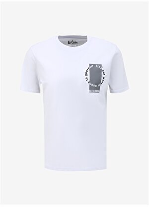 Lee Cooper Yuvarlak Yaka Beyaz Erkek T-Shirt 242 LCM 242004 TESSE BEYAZ