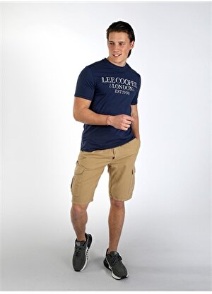 Lee Cooper Yuvarlak Yaka Lacivert Erkek T-Shirt 242 LCM 242016 CADOR LACİVERT
