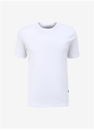 Lee Cooper Yuvarlak Yaka Beyaz Erkek T-Shirt 242 LCM 242015 GAEL BEYAZ
