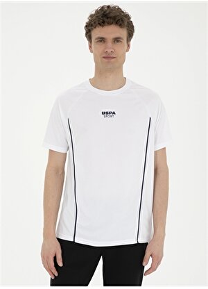 U.S. Polo Assn. Bisiklet Yaka Beyaz Erkek T-Shirt RC-SUVA