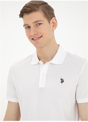 U.S. Polo Assn. Beyaz Erkek Regular Fit T-Shirt PASTIY024