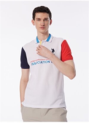 U.S. Polo Assn. Beyaz Erkek Slim Fit T-Shirt T-NUSYA