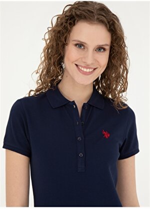U.S. Polo Assn. Lacivert Kadın Slim Fit Polo T-Shirt GTP-IY24