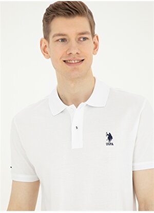 U.S. Polo Assn. Beyaz Erkek Slim Fit T-Shirt TP04IY024