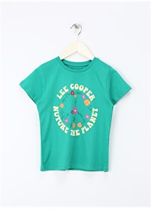 Lee Cooper Baskılı Yeşil Kız Çocuk T-Shirt 242 LCG 242002 IMELDA YEŞİL