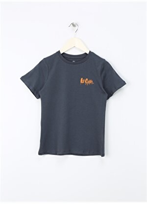 Lee Cooper Baskılı İndigo Erkek Çocuk T-Shirt 242 LCB 242005 ARES İNDİGO