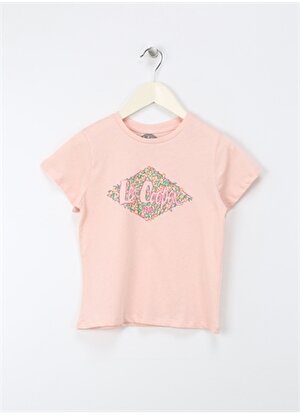 Lee Cooper Baskılı Pudra Kız Çocuk T-Shirt 242 LCG 242003 FLOWERS PUDRA