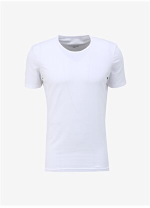 Marks & Spencer Bisiklet Yaka Düz Beyaz Erkek T-Shirt 4501I