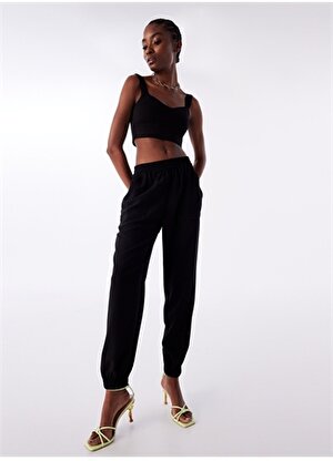 Twist Orta Bel Normal Siyah Kadın Pantolon TS1240028004001