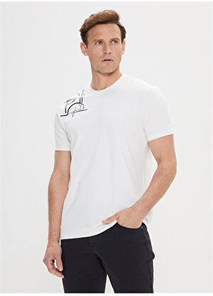 Altınyıldız Classics Beyaz Erkek T-Shirt 4A4824200007