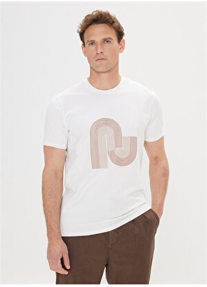 Altınyıldız Classics Beyaz Erkek T-Shirt 4A4824200003